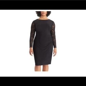 Chaps‎ women's plus Lace sleeve sheath dress NWT